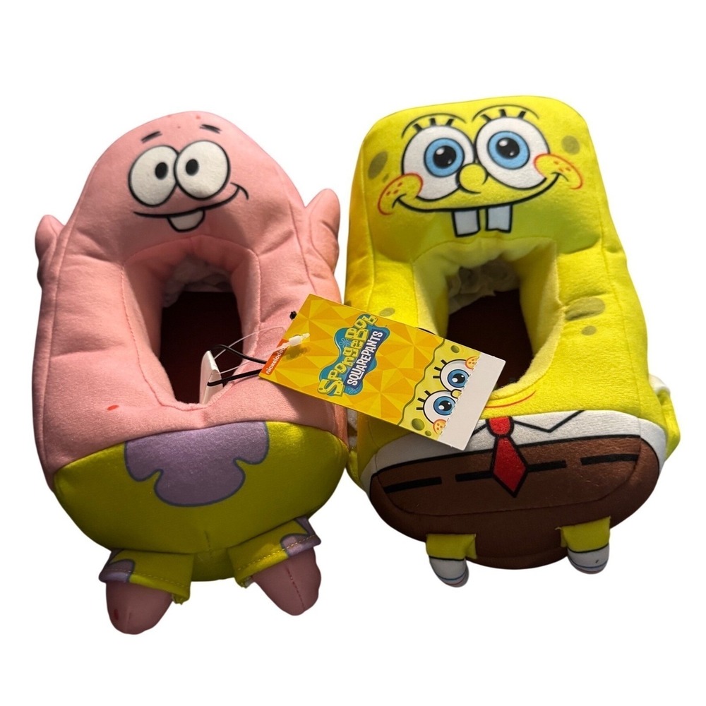 SpongeBob‎ SquarePants Patrick Youth Boys Slippers Size 2-3 Yellow Pink